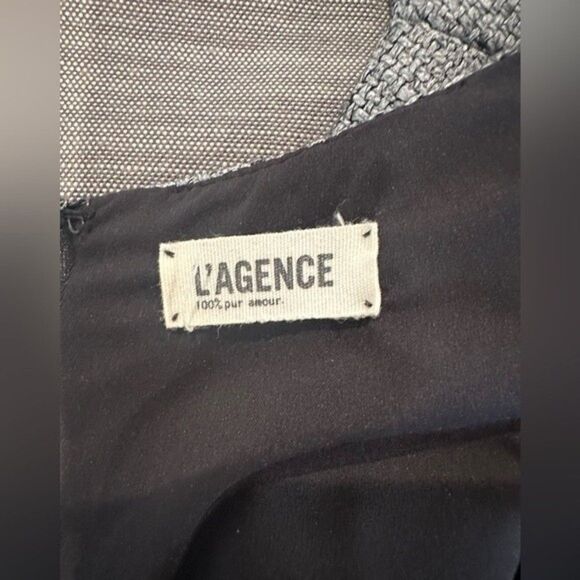 L'agence | Color Block Sheath Dress Linen Lambskin Size 10 - Picture 11 of 13